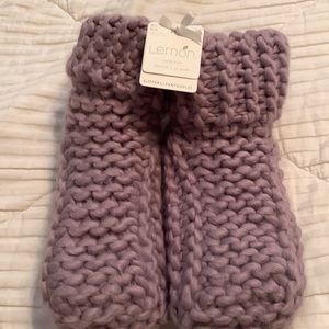 Lemon Hand Knit Slippers